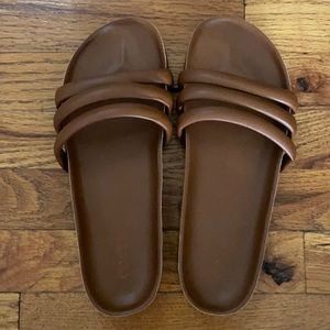 Brown three strap old navy sandals